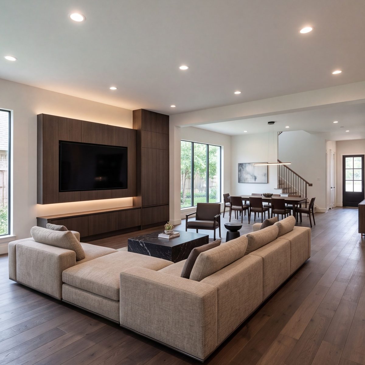 Whole-home remodel in Humble, main living room